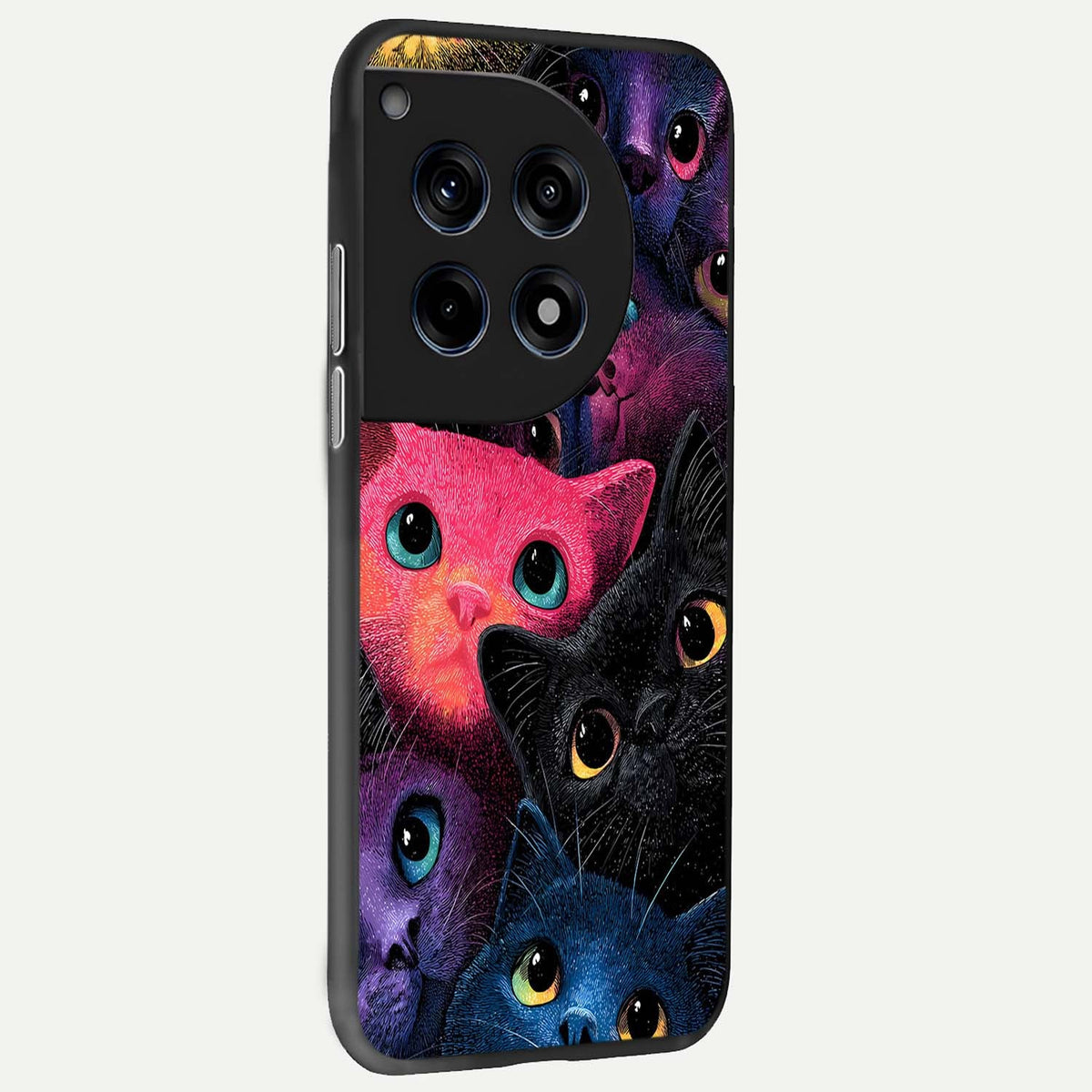  Cosmic Cats Dreams back cover For OnePlus 12 slim fit glass case with vibrant aesthetic design