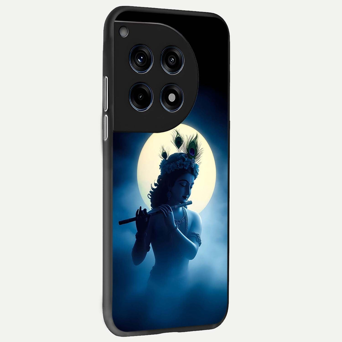  Divine Moon Flute back cover For OnePlus 12 slim fit glass case with vibrant aesthetic design
