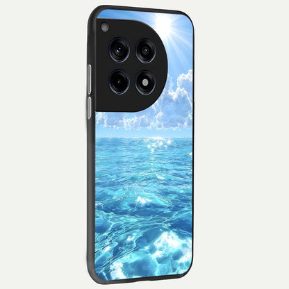  Endless Ocean Horizon back cover For OnePlus 12 slim fit glass case with vibrant aesthetic design
