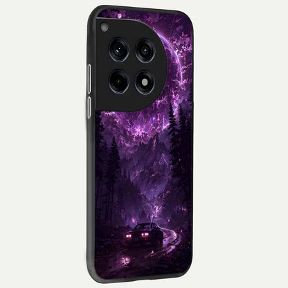  Eternal Cosmic Drive back cover For OnePlus 12 slim fit glass case with vibrant aesthetic design