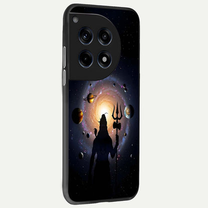  Galactic Shiva Vision back cover For OnePlus 12 slim fit glass case with vibrant aesthetic design