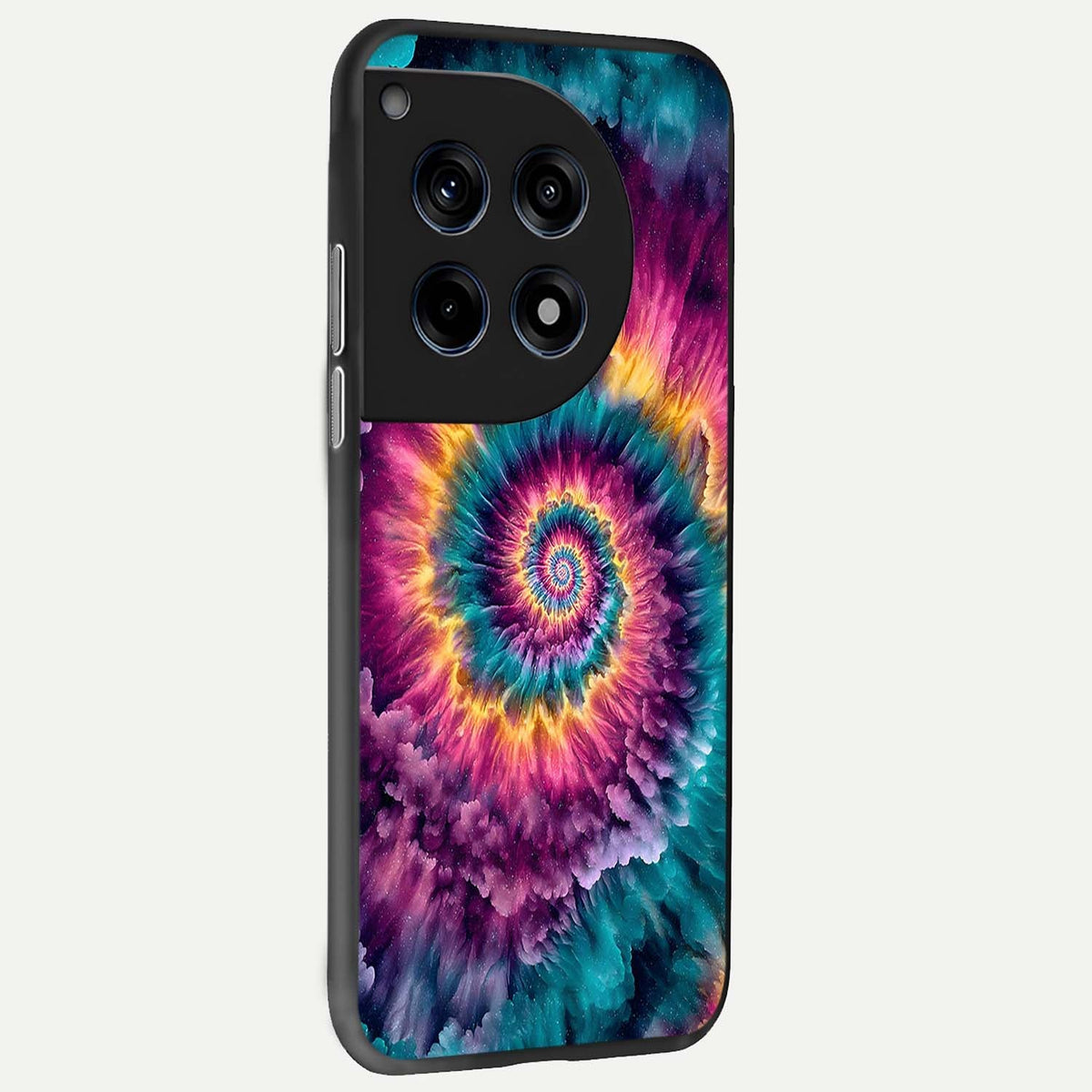  Galactic Spiral Burst back cover For OnePlus 12 slim fit glass case with vibrant aesthetic design