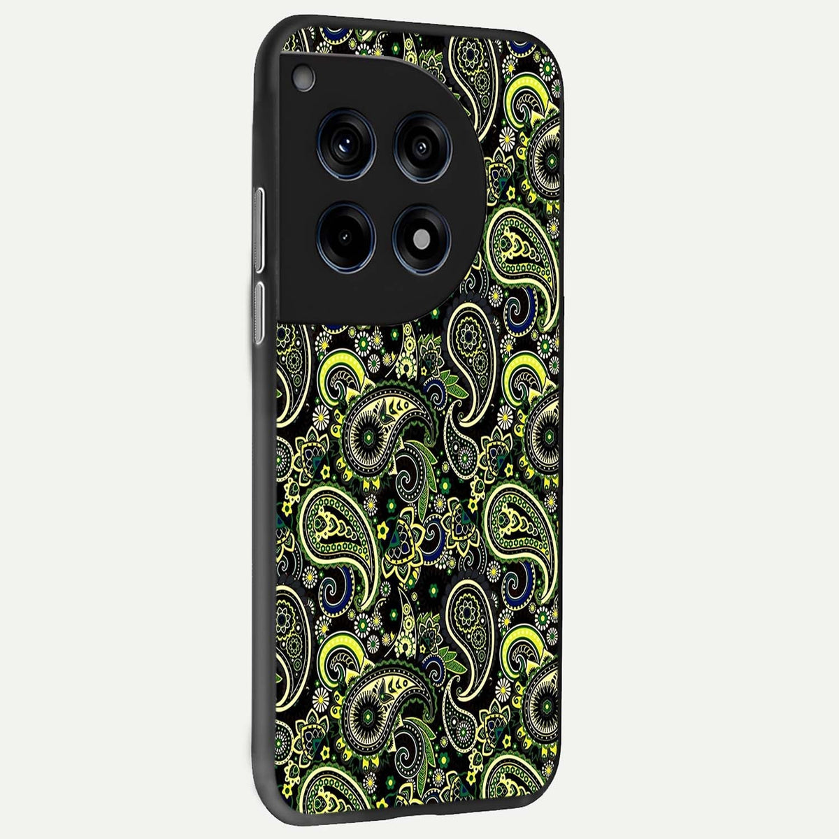  Green Lemon back cover For OnePlus 12 slim fit glass case with vibrant aesthetic design