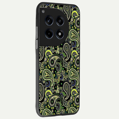 Green Lemon back cover For OnePlus 12 slim fit glass case with vibrant aesthetic design