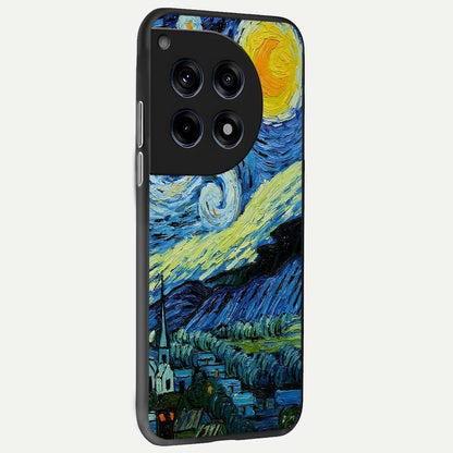  Inspired Van Gogh Art back cover For OnePlus 12 slim fit glass case with vibrant aesthetic design