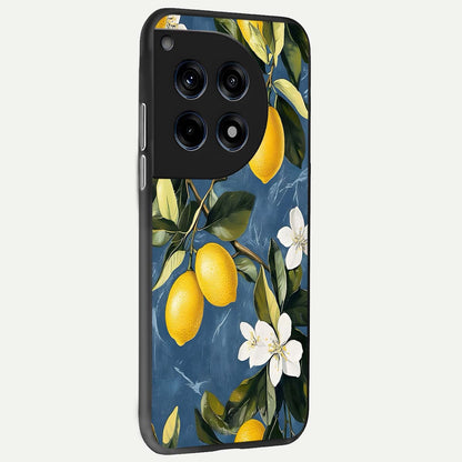  Lemon Dream Garden back cover For OnePlus 12 slim fit glass case with vibrant aesthetic design