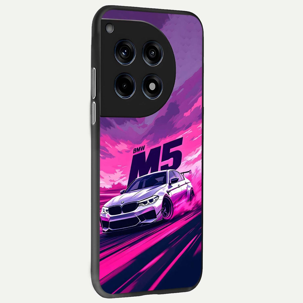  MS Neon Car back cover For OnePlus 12 slim fit glass case with vibrant aesthetic design