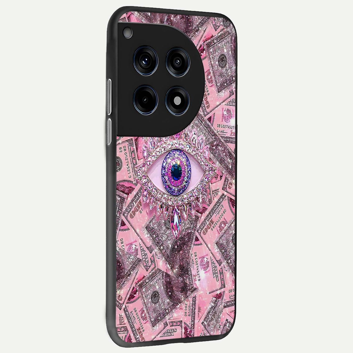  Money Eye Luxe back cover For OnePlus 12 slim fit glass case with vibrant aesthetic design