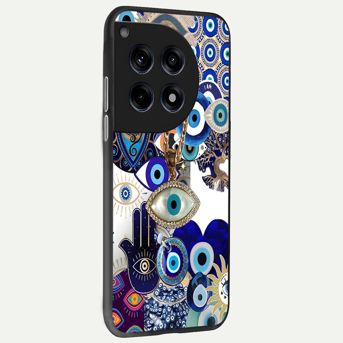  Mystic Charm Eye back cover For OnePlus 12 slim fit glass case with vibrant aesthetic design