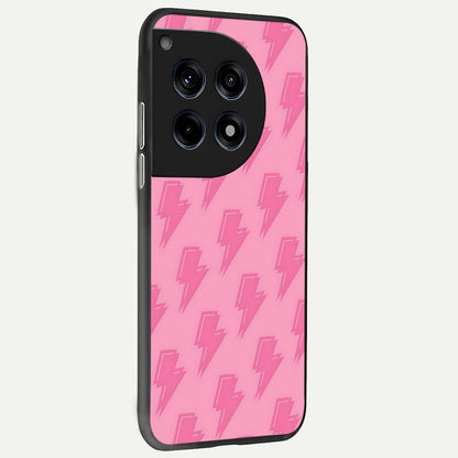  Pink Moo Magic back cover For OnePlus 12 slim fit glass case with vibrant aesthetic design