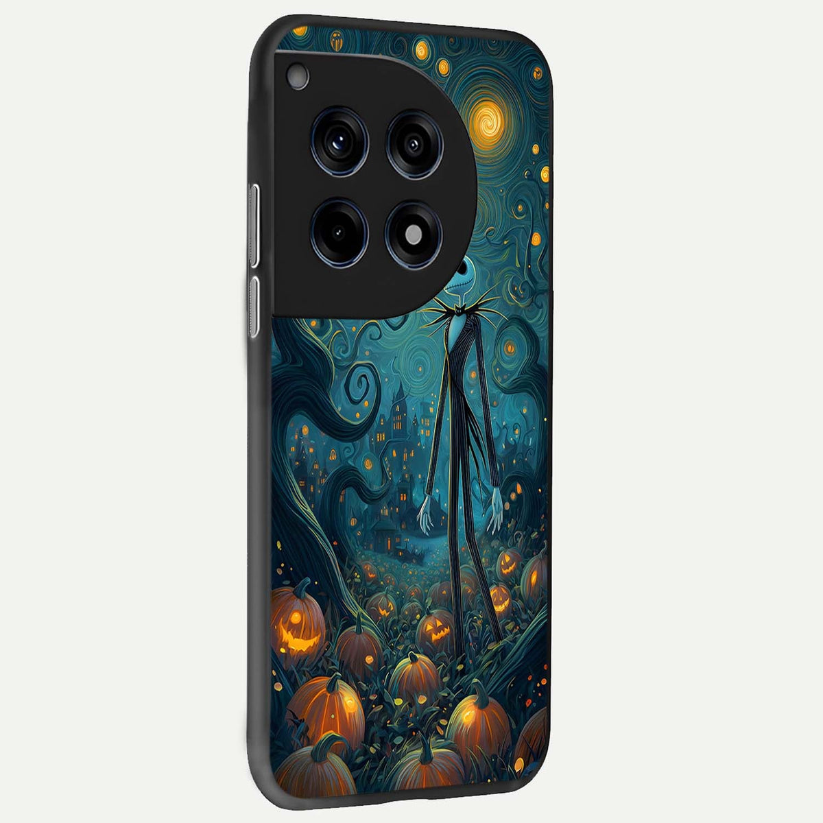 Pumpkin Moonlight Tale back cover For OnePlus 12 slim fit glass case with vibrant aesthetic design