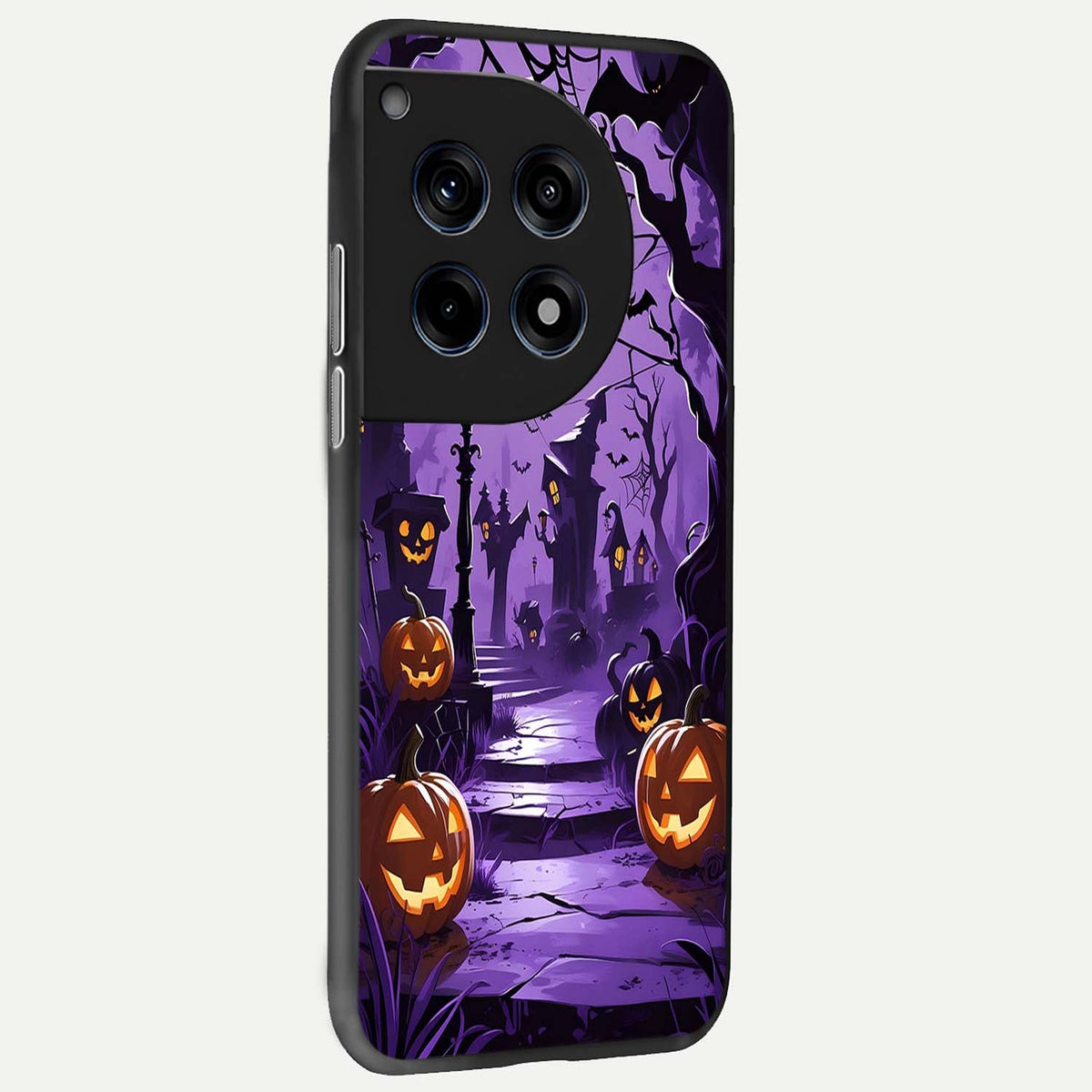  Pumpkin Patch Halloween back cover For OnePlus 12 slim fit glass case with vibrant aesthetic design