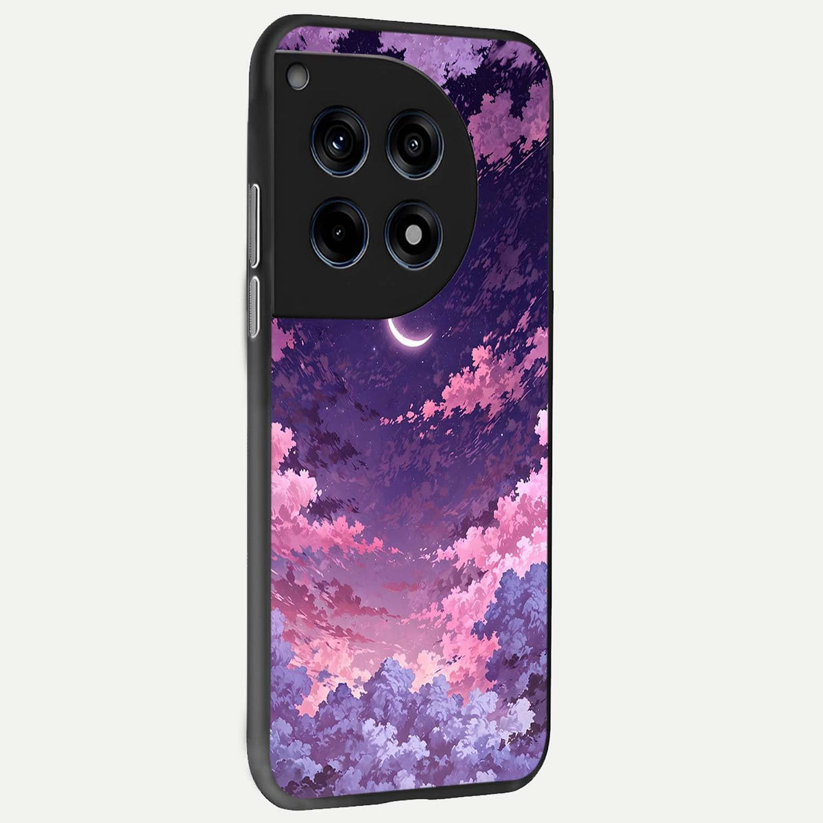 Sky Drift Clouds back cover For OnePlus 12 slim fit glass case with vibrant aesthetic design