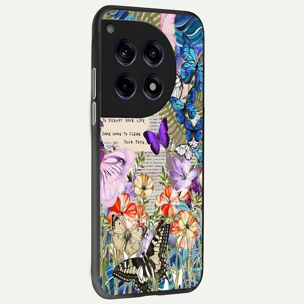  Storm Path Bloom back cover For OnePlus 12 slim fit glass case with vibrant aesthetic design