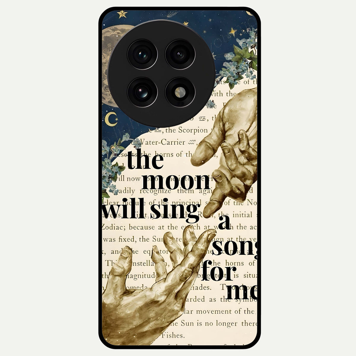  Aesthetic Divine Glass Case For OnePlus 13R back cover – full design glossy printed glass finish