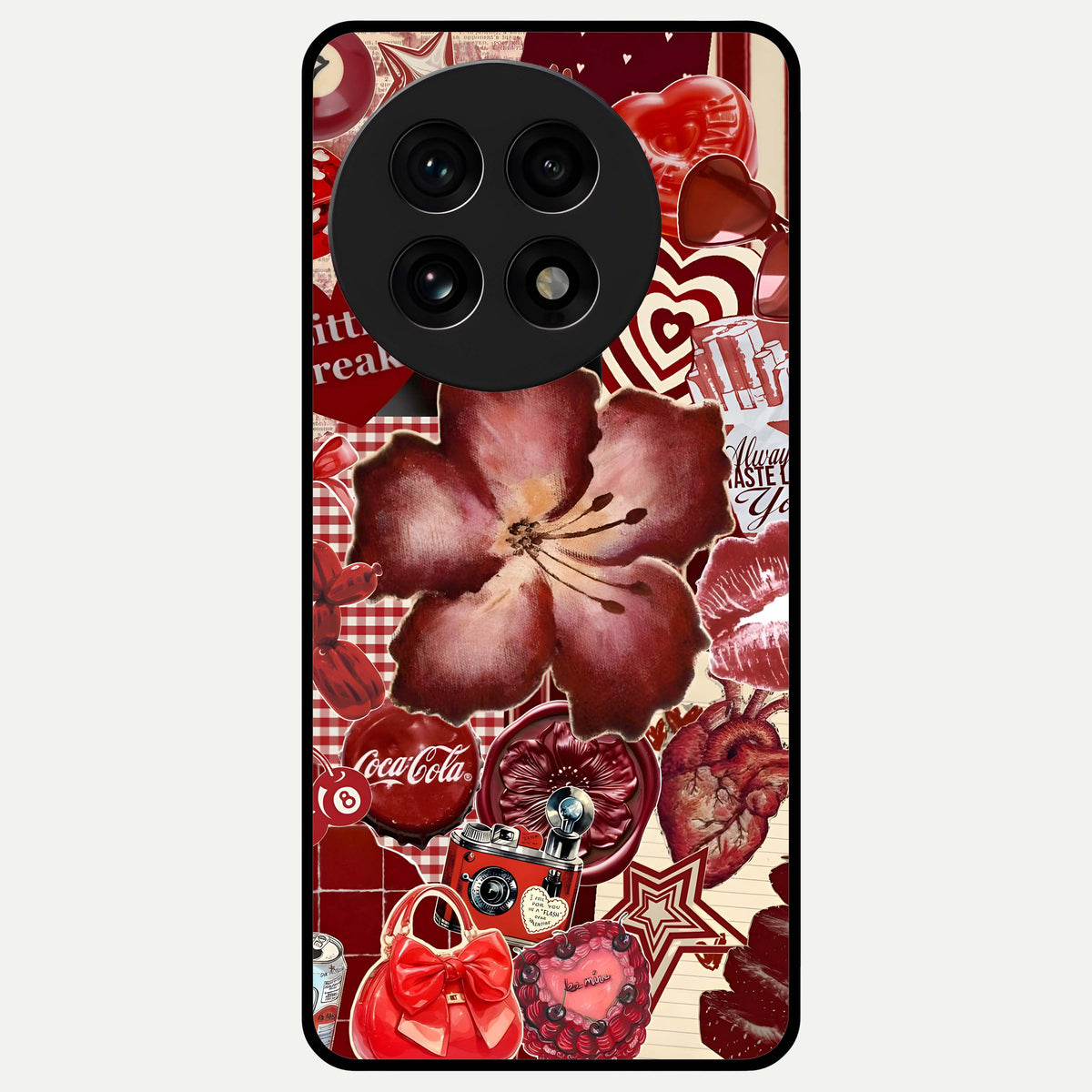  Aesthetic Little Freak Glass Case For OnePlus 13R back cover – full design glossy printed glass finish