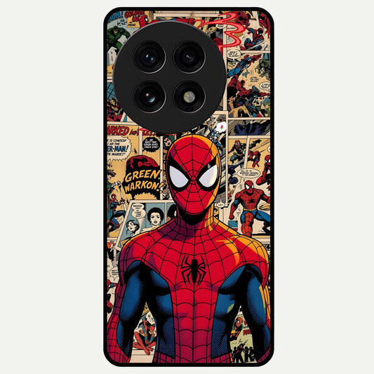  Aesthetic Spider Glass Case For OnePlus 13R back cover – full design glossy printed glass finish