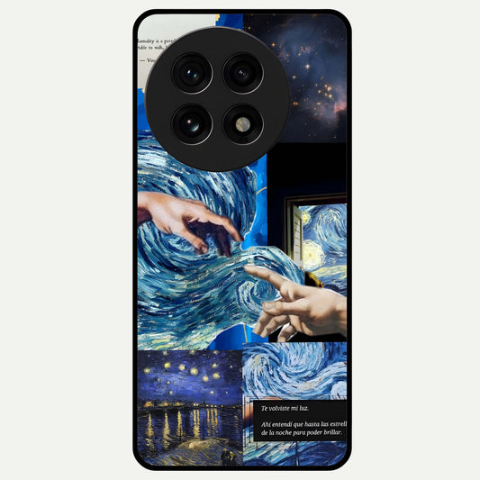  Aesthetic Vando Hands Glass Case For OnePlus 13R back cover – full design glossy printed glass finish