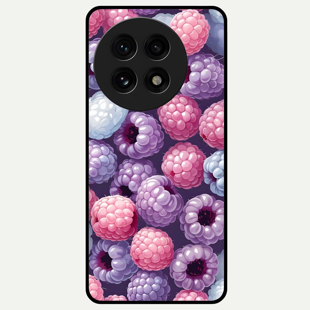  Berry Candy Pop Glass Case For OnePlus 13R back cover – full design glossy printed glass finish