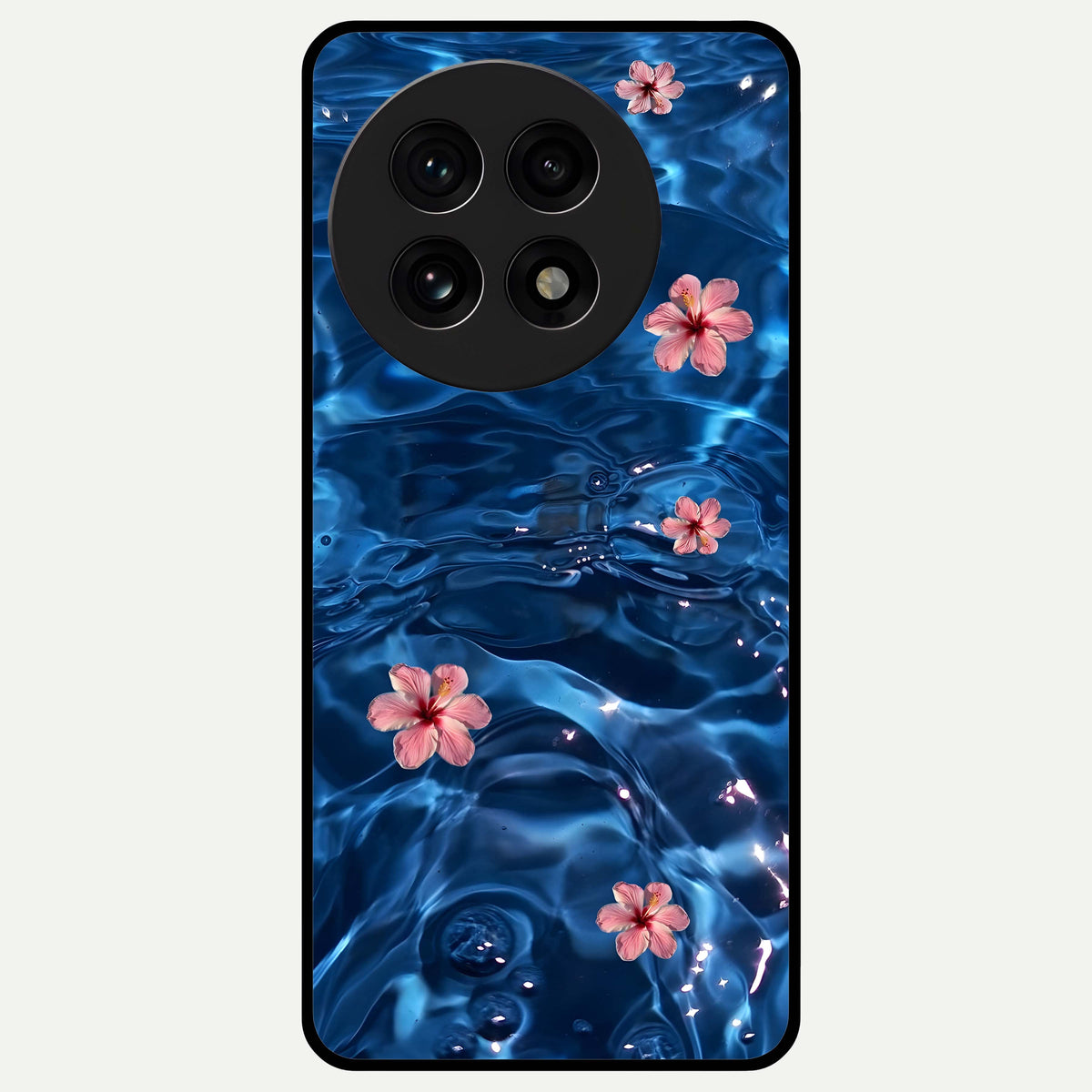  Bloom Thread Art Glass Case For OnePlus 13R back cover – full design glossy printed glass finish