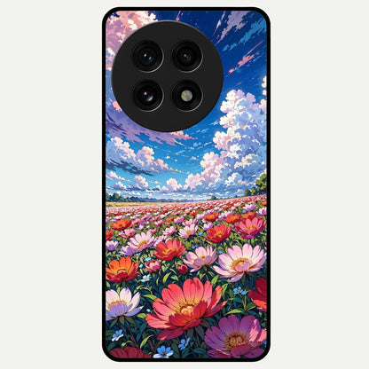  Blossom Sky Field Glass Case For OnePlus 13R back cover – full design glossy printed glass finish