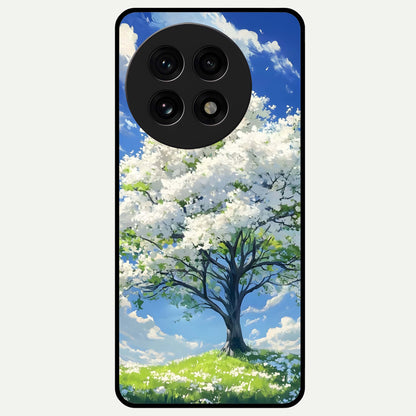  Blossom Sky Serenity Glass Case For OnePlus 13R back cover – full design glossy printed glass finish