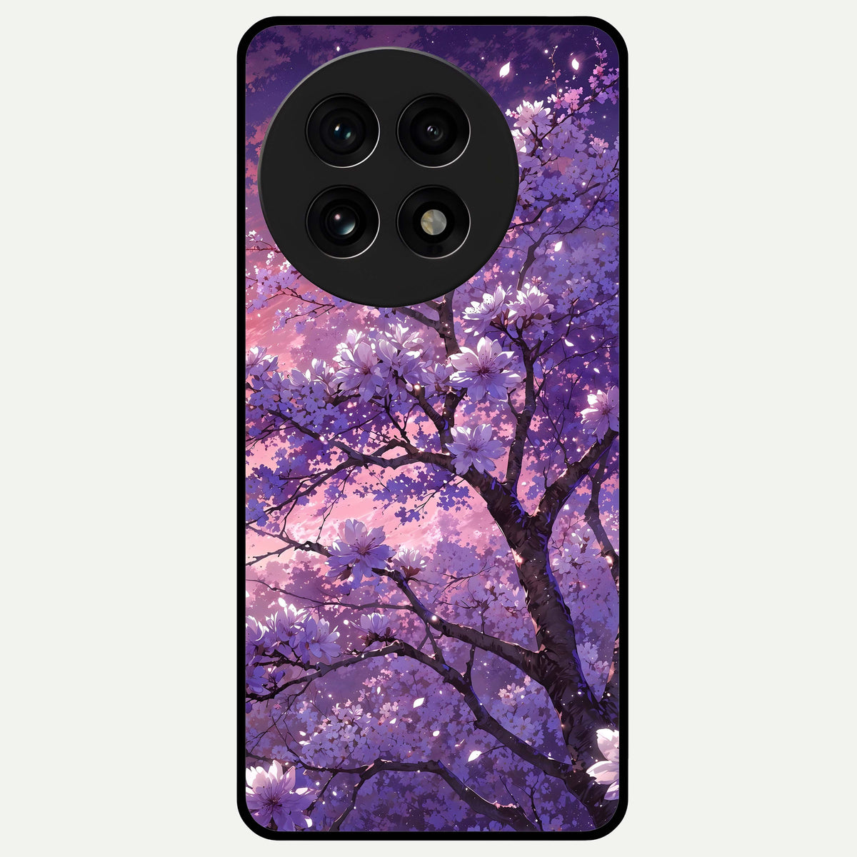  Blossom Tree Glass Case For OnePlus 13R back cover – full design glossy printed glass finish