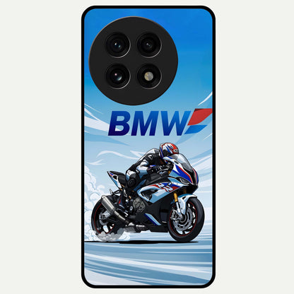  BMW Power Drift Glass Case For OnePlus 13R back cover – full design glossy printed glass finish