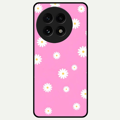  Bubblegum Daisy Pop Glass Case For OnePlus 13R back cover – full design glossy printed glass finish