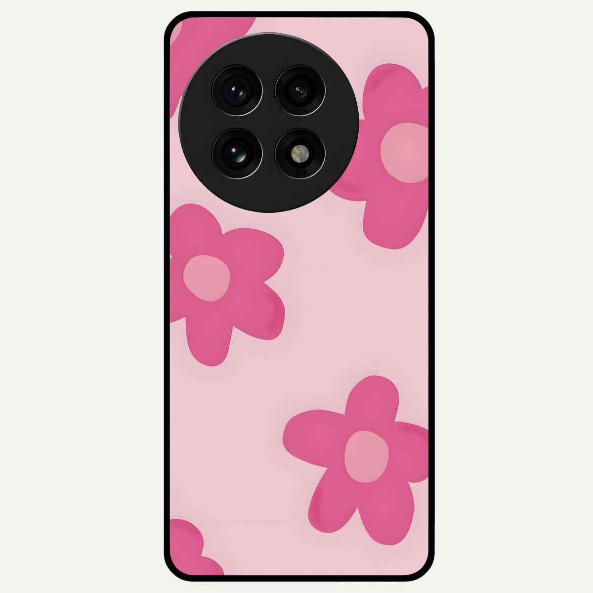 Candy Bloom Dreams Glass Case For OnePlus 13R back cover – full design glossy printed glass finish