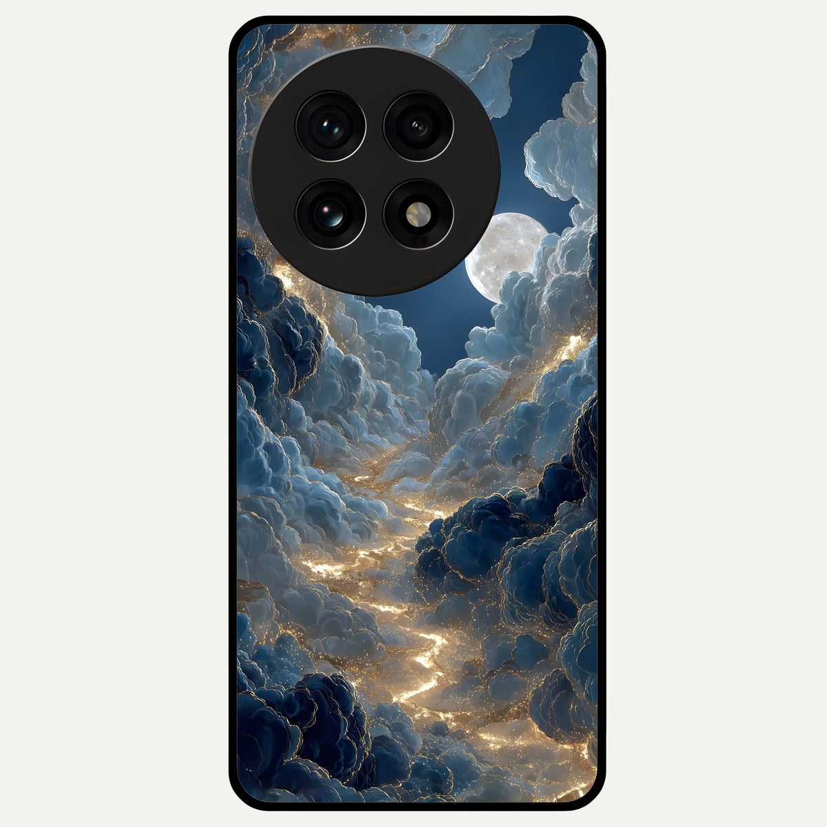  Celestial Cloud Road Glass Case For OnePlus 13R back cover – full design glossy printed glass finish