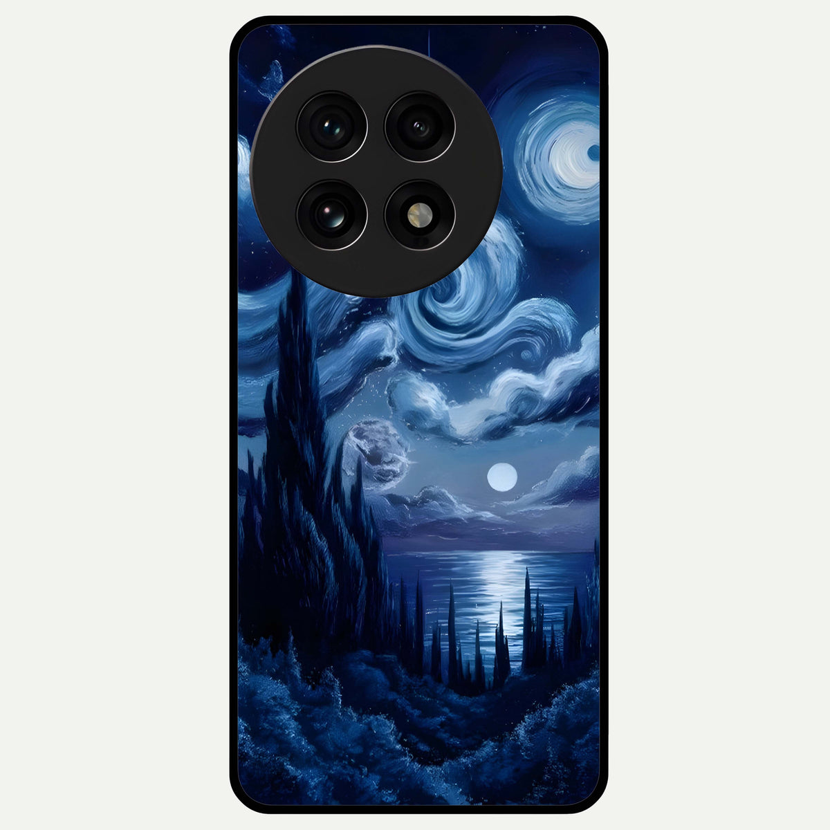  Celestial Dream Van Gogh Glass Case For OnePlus 13R back cover – full design glossy printed glass finish