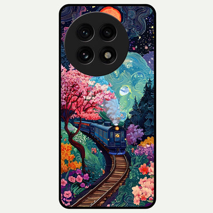  Celestial Train Journey Glass Case For OnePlus 13R back cover – full design glossy printed glass finish