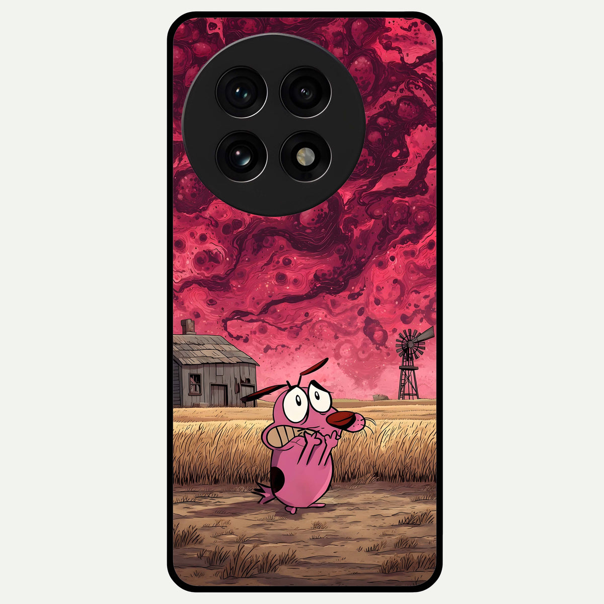  Courage Under Sky Glass Case For OnePlus 13R back cover – full design glossy printed glass finish