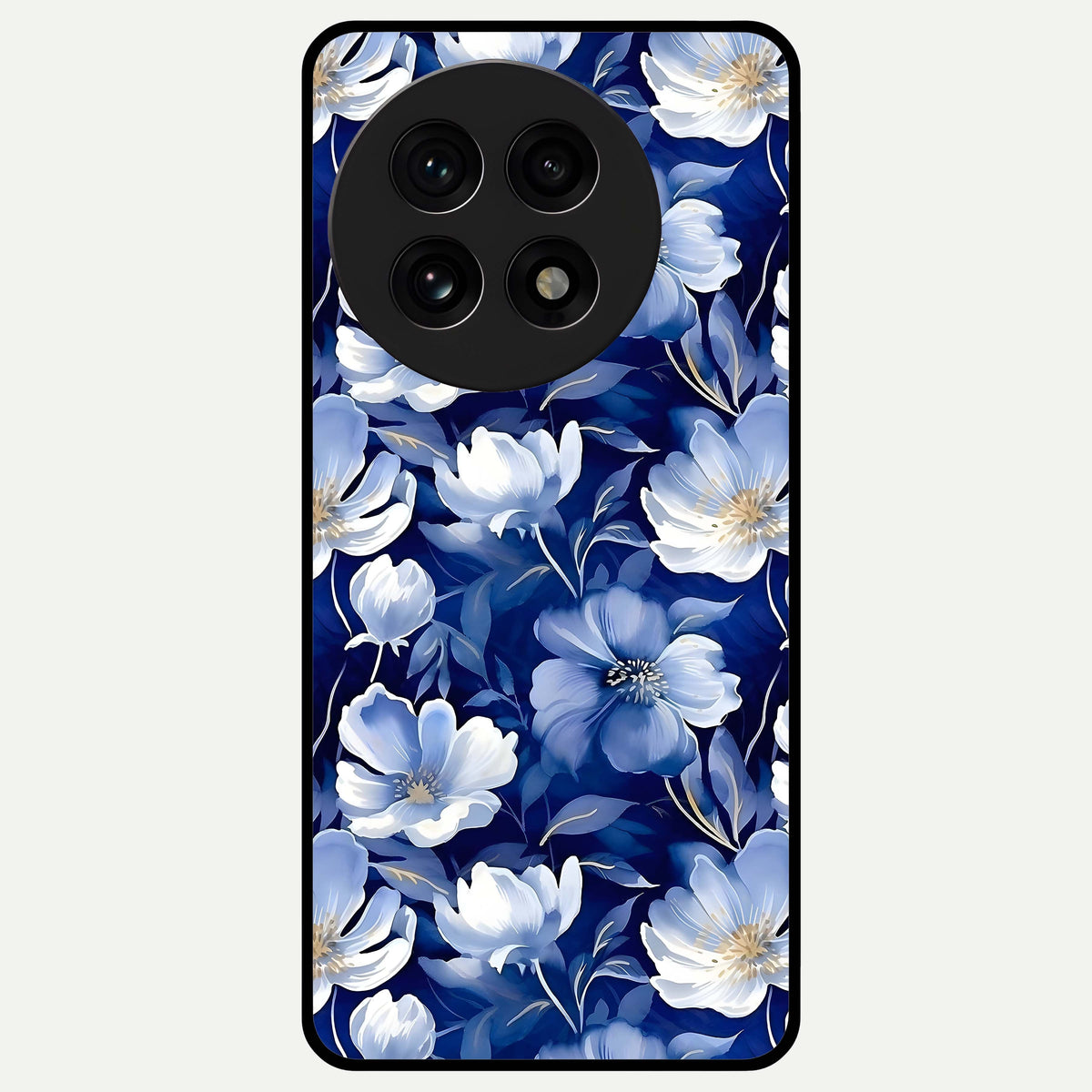  Cute Floral Patterns Glass Case For OnePlus 13R back cover – full design glossy printed glass finish