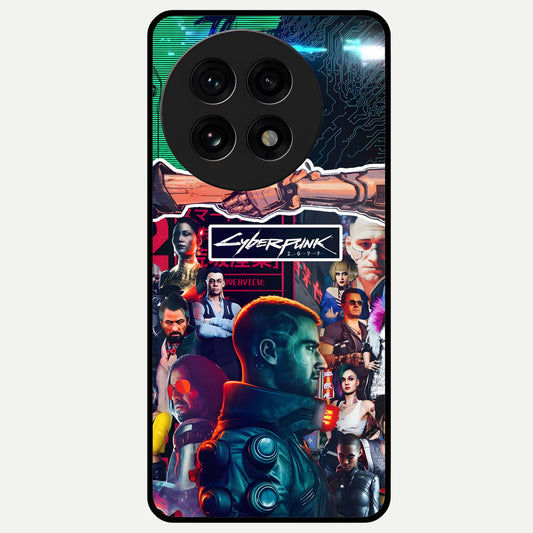  CYBERPUNK Legacy Glass Case For OnePlus 13R back cover – full design glossy printed glass finish