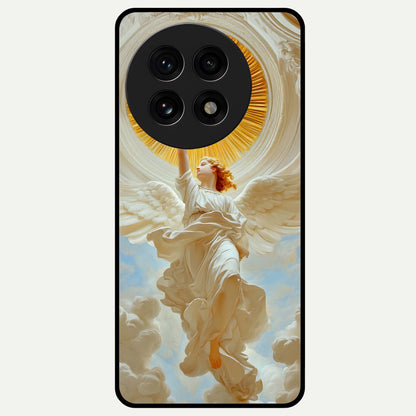  Divine Light Angel Glass Case For OnePlus 13R back cover – full design glossy printed glass finish