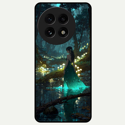  Enchanted Forest Glow Glass Case For OnePlus 13R back cover – full design glossy printed glass finish