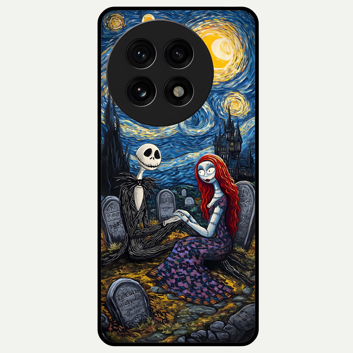  Eternal Night Love Glass Case For OnePlus 13R back cover – full design glossy printed glass finish