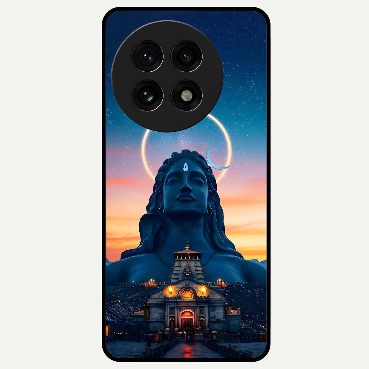  Eternal Shiva Aura Glass Case For OnePlus 13R back cover – full design glossy printed glass finish