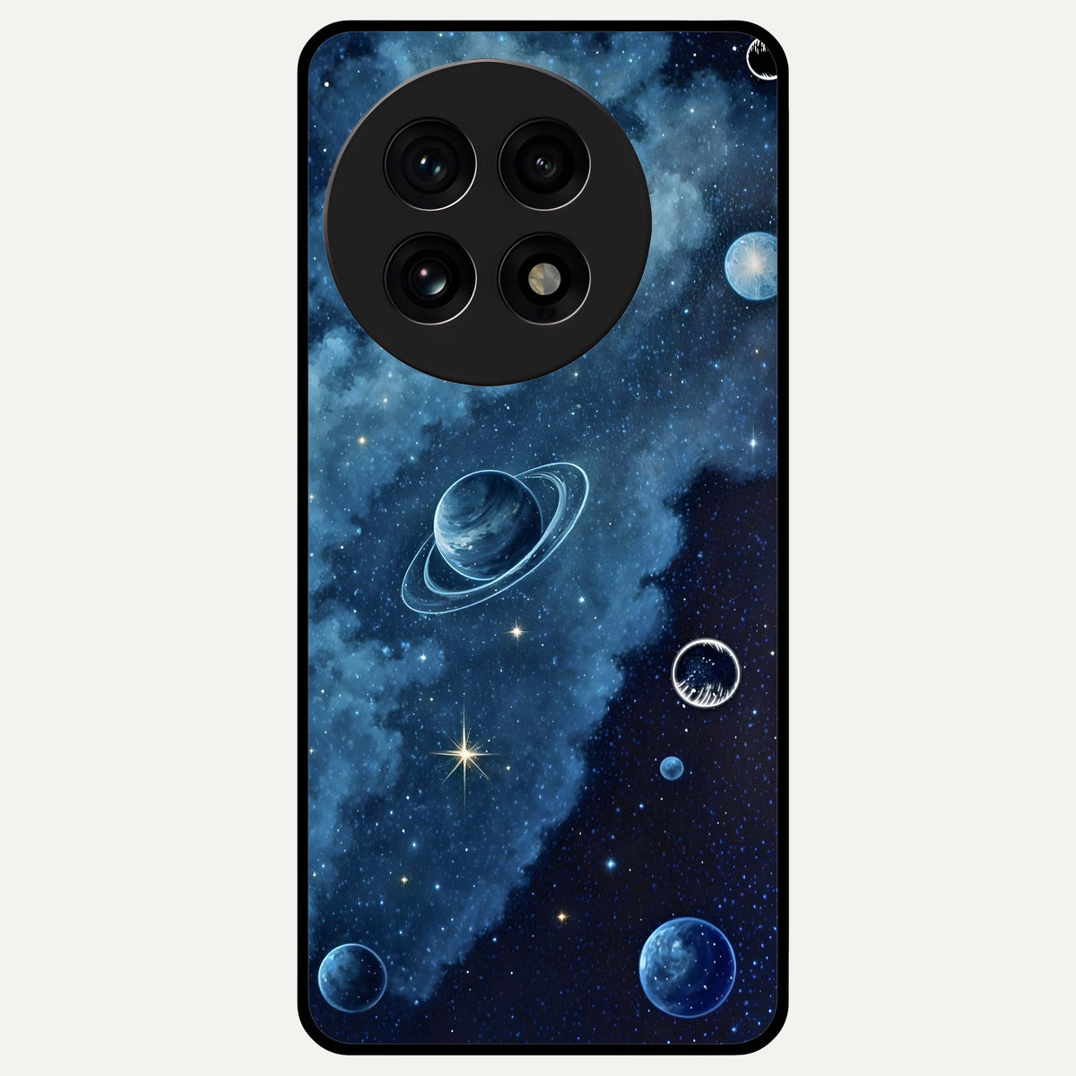  Galaxy Dream Space Glass Case For OnePlus 13R back cover – full design glossy printed glass finish