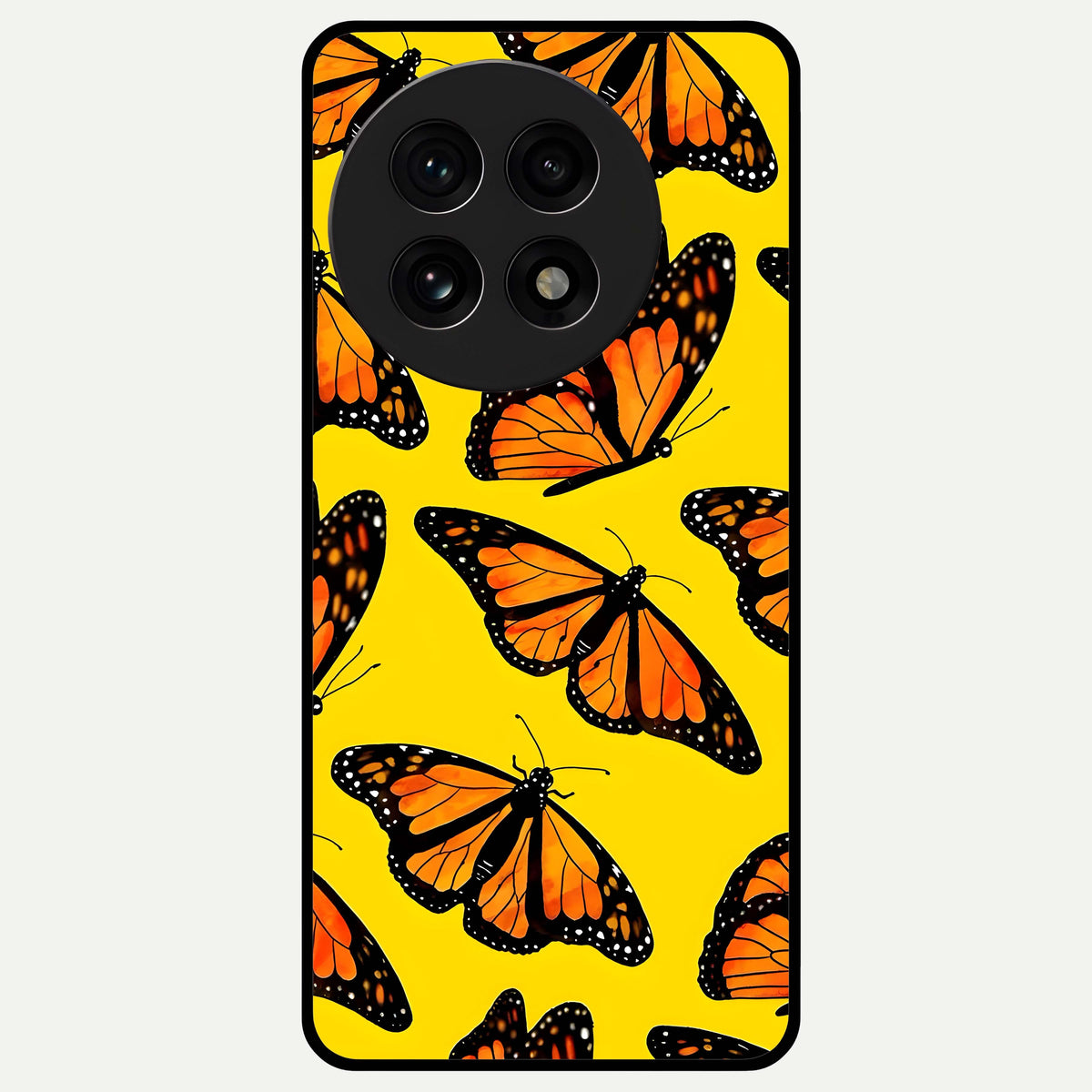  Golden Wing Flight Glass Case For OnePlus 13R back cover – full design glossy printed glass finish