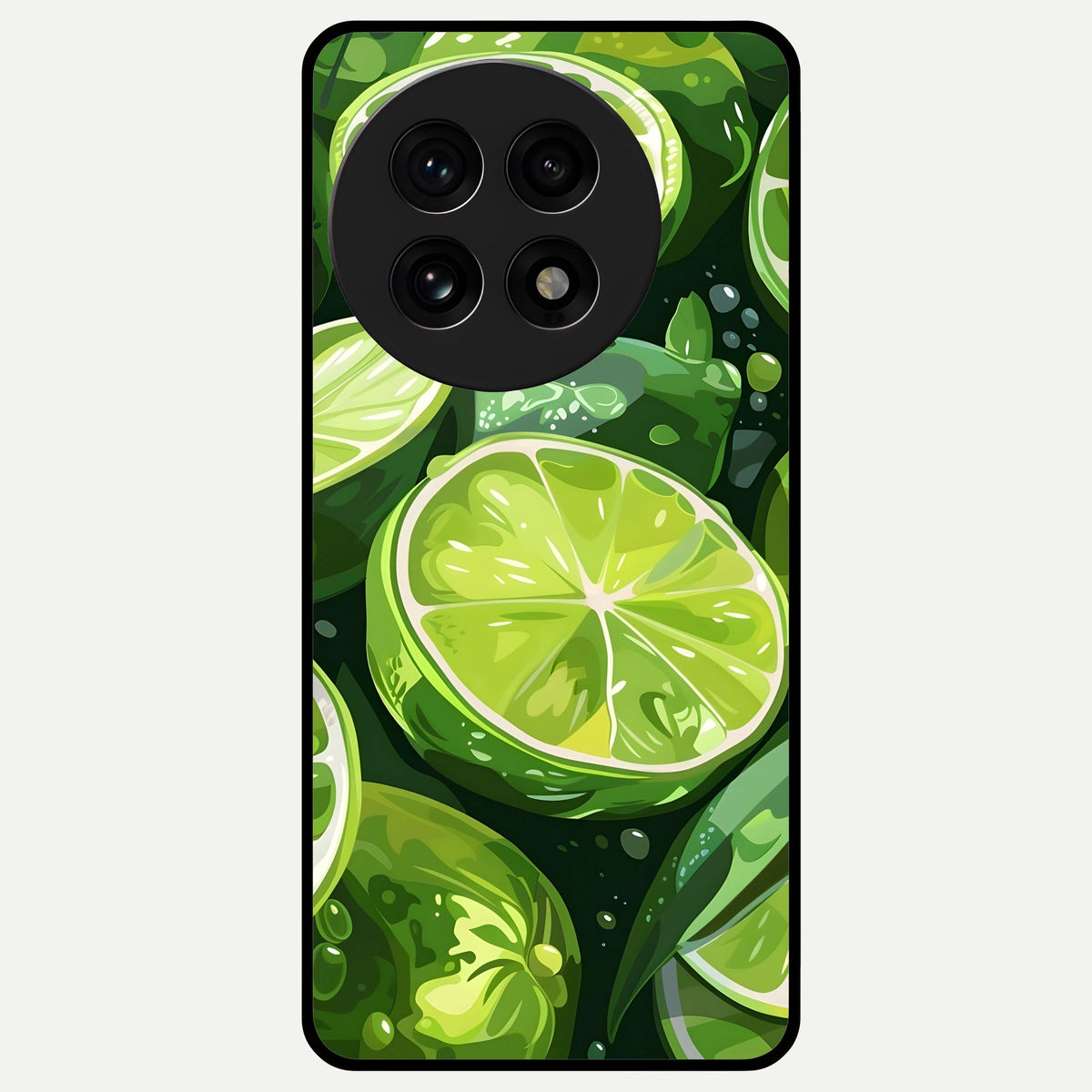 Green Kawasaki Glass Case For OnePlus 13R back cover – full design glossy printed glass finish