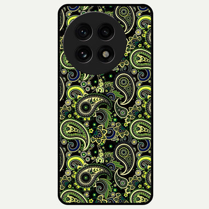  Green Lemon Glass Case For OnePlus 13R back cover – full design glossy printed glass finish