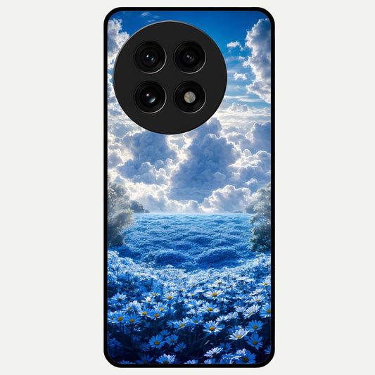  Heavenly Daisy Horizon Glass Case For OnePlus 13R back cover – full design glossy printed glass finish