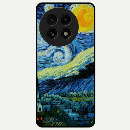  Inspired Van Gogh Art Glass Case For OnePlus 13R back cover – full design glossy printed glass finish