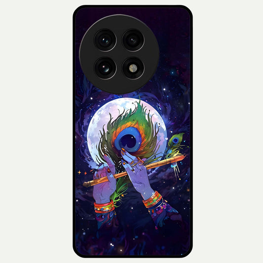  Krishna Hands Art Glass Case For OnePlus 13R back cover – full design glossy printed glass finish