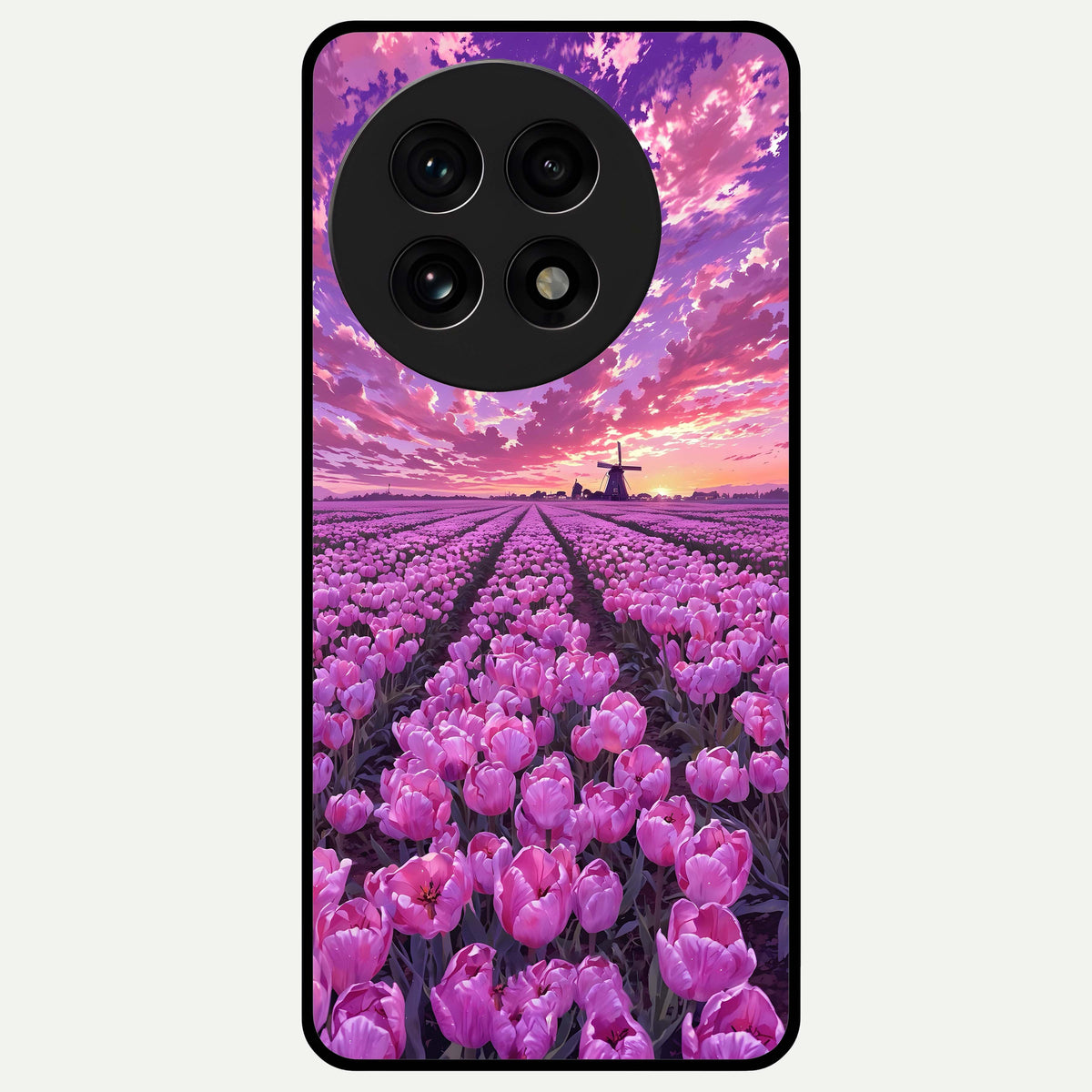  Lavender Dream Skies Glass Case For OnePlus 13R back cover – full design glossy printed glass finish