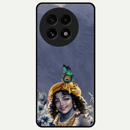  Lord Krishna Glass Case For OnePlus 13R back cover – full design glossy printed glass finish
