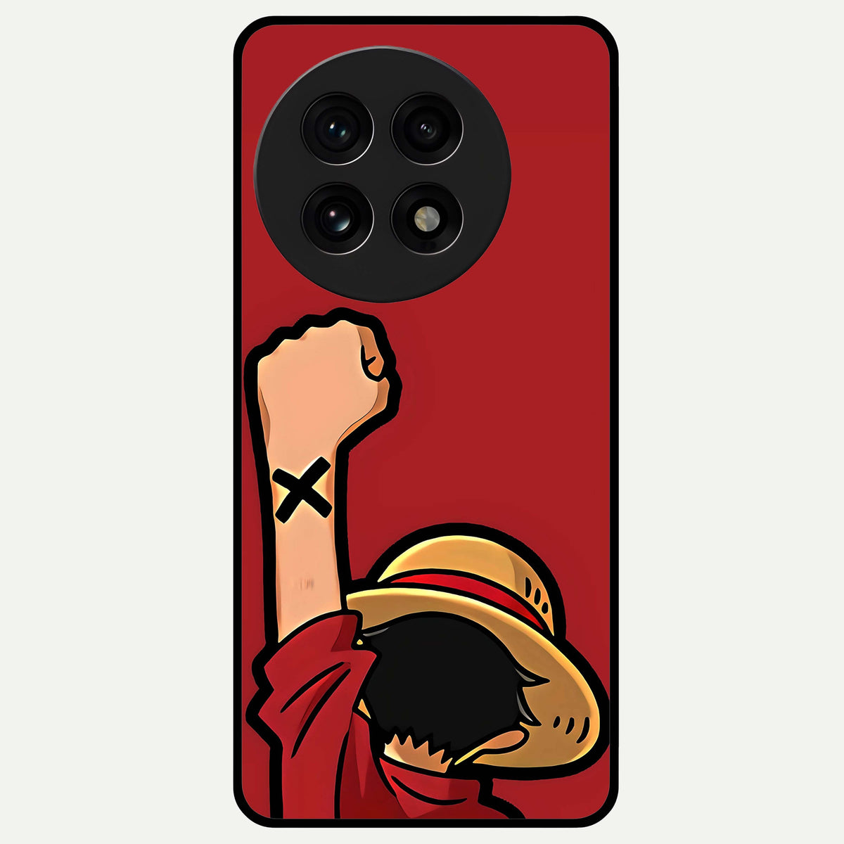  Luffy X Spirit Glass Case For OnePlus 13R back cover – full design glossy printed glass finish
